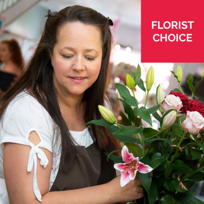 Valentine`s Florist Choice Hand-Tied - Let the experts work their magic with a unique Valentine’s Day Hand-Tied.